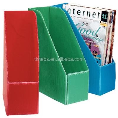 China Light weight corrugated plastic magazine file holder for sale