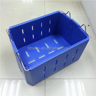 China Recyclable Stackable Corrugated Plastic Pick Box For Cherry Logo Customized for sale