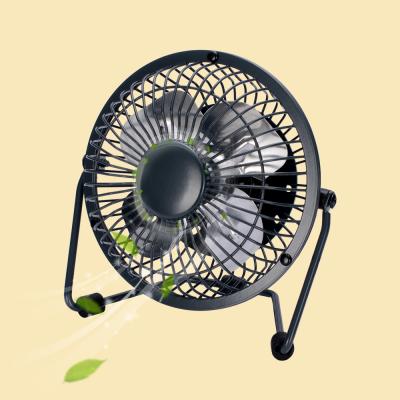 China Quiet Operation 5V Mini Table Laptops Desk Fan 4 Inch Modern Portable Metal Body Home Appliances With USB Cable for sale