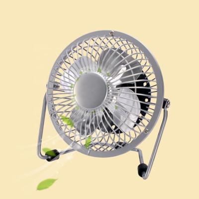 China Modern Amazon Chrome Metal Silver Body 4 Inch Laptop Baby Hand Fans For Desk And Outdoor Electronic Desk Fan USB Portable Mini Fan for sale