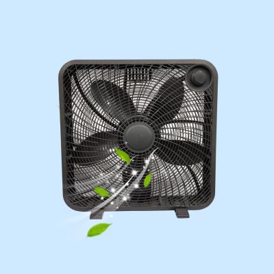 China Hot Sale 20 Inch Factory Household Household Air Plastic Electronic Industrial Floor Fan Hotel Commercial Garage Garage Using Box Fan for sale