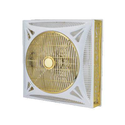 China Hotel 60x60 14/16 Inch Circulating Air Shami Arkan Ceiling Box Fan With ABS Body And Blade LED Light To India Pakistan Iraq Dubai for sale