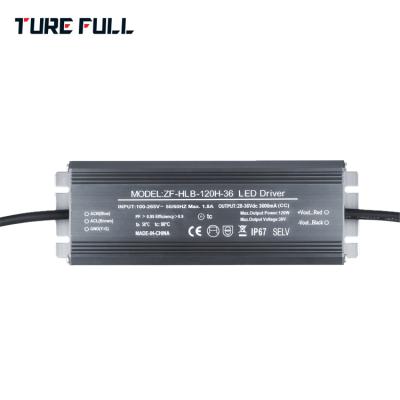 China LED Lighting 120W 36V 1-10V Single Output Waterproof Constant Current Dimming Led Driver for sale