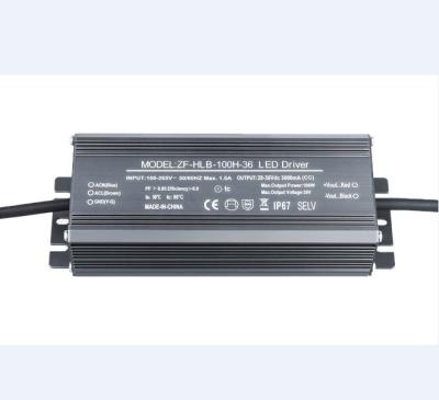 China Constant Current Dimming Waterproof Full Aluminum Lighting 36V Power Supply 100W LED Consant 47-63HZ Single LED 5 Years 151*56*38mm for sale