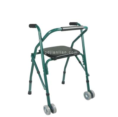 China JL Lightweight/Removeable Elderly Front Wheel Walker With Seat Very Cheap Help Adult Elderly For Orthopedic Adults With Seat Aluminum Walker for sale