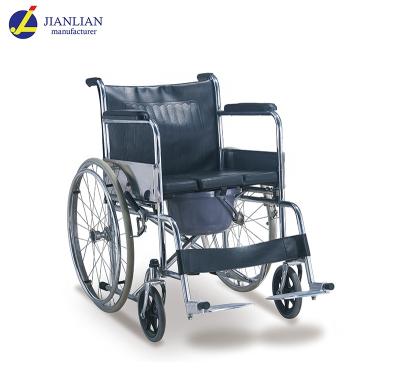 China Hot Sale Eco - Friendly Comfort Folding Type Commode Wheelchair for sale