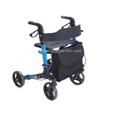 China JL9180 folding lightweight european style rollator shopping cart for the elderly JL9180LH for sale