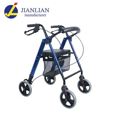 China JL9188LH comfortable lightweight foldable walker rollator with aluminum rollator seat / caddy for sale