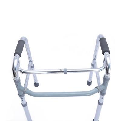 China Convenient walking elderly rehabilitation product for disabled knee folding lightweight aluminum zimmer frame walker for sale