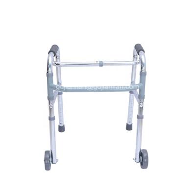 China Safe Aluminum Walker With Wheels Disabled Folding Height Adjustable Walker JL912L for sale