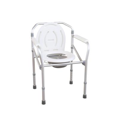 China Hospotal and Medical Aluminum Adjustable Height Homecare Commode Foldable Chair for Elder JL894L for sale