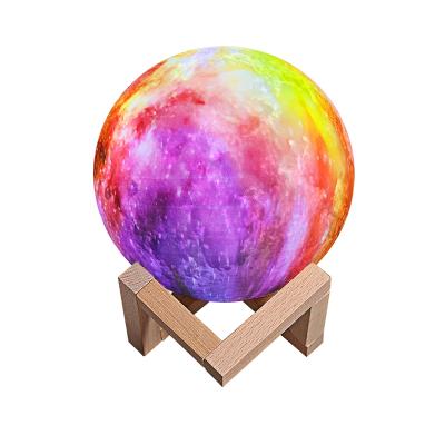 China Farm Amazon and ebay printable 3d print gift usb led night creative hot selling 3d changeable light color and shine led moon lamp for sale