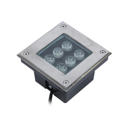 China Garden 4W 5W 6W RGB or single color outdoor waterproof square garden and park inground led light for sale