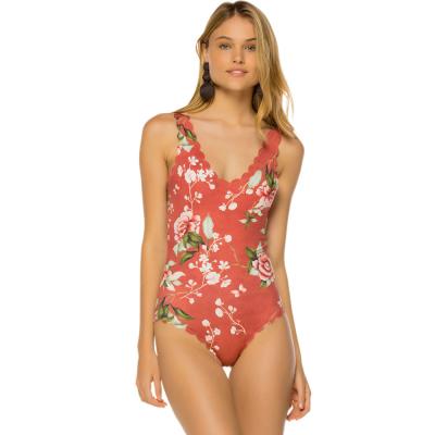 China New Mini Fresh Printing One Piece Bikini Women's Swimsuit Breathable One Piece for sale