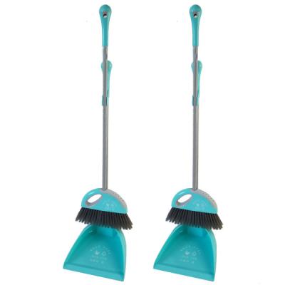 China Factory Direct Easy Foldable Spinning Broom and Dustpan Indoor Cleaning Set for sale