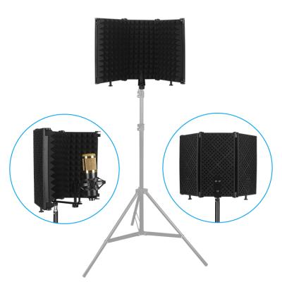 China Soundproof Microphone Sound Insulation Screen Iron Shell 3 Doors Cover Studio Microphone Soundproofing Blanket for sale