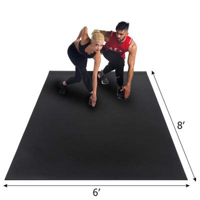 China Extra Large Size Tech Fabric +polyurethane+silicagel Anti Slip Gym Fitness Exercise Mat for sale