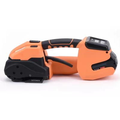 China Food Single Button Operate High Fashion Voltage 4500N Brushless Adjustable Working Battery Powered Electric Plastic Strapping Tool for sale