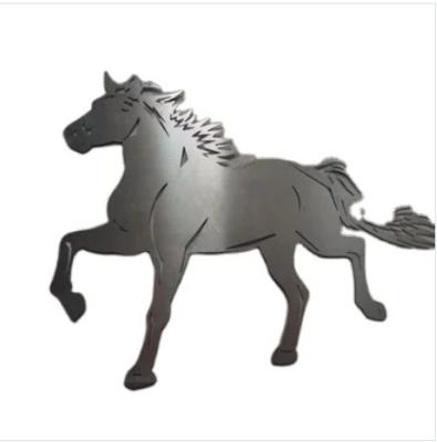 China Custom Laser Cut Steel Sheet Services Horse Design Handcrafted Wall Ornaments for sale