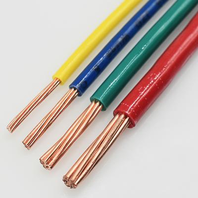 China Solid Copper Conductor Nylon Sheathed Heating Drop Wire Standard 8/10/12/14 A.W.G. Wiring Nylon Cable 600v THHN Copper PVC Insulated for sale