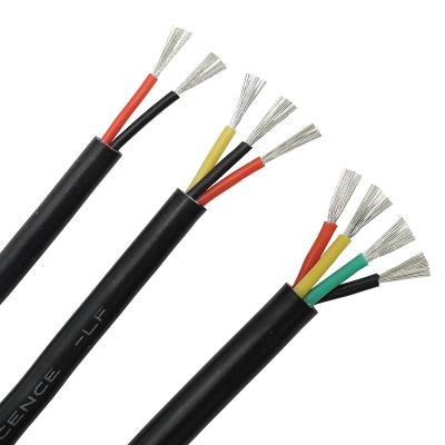 China 3*0.3 3*0.5 3*0.75 3*1 3*1.5 3*2.5 3*4 3*6 Square 3 Multi Core Conductor Overhead Flexible Silicone Rubber For RTD Cable Wire for sale