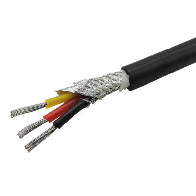 China Overhead silicone shield wire 3 cores 0.75mm2 cold frost high-low temperature resistant anti-interference soft cable shielde 3*0.75 for sale