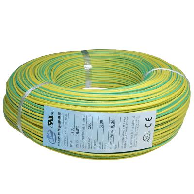 China 16awg environmental 3135 silicone cable ground wire American standard yellow and green cable high and low color ground dual color for sale