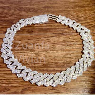 China CLASSIC 28mm Width Hip Hop Bling Jewelry Miami Cuban Chain Necklace Iced Out Cuban Link Men's Necklaces for sale