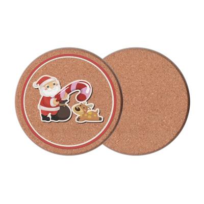 China Sustainable New Style Round Wood Table Sublimation Blanks Diy Custom Wholesale Water Absorbent Tea Cup Coasters Set for sale