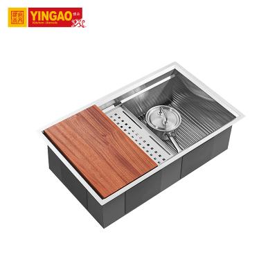 China Without Faucet Handmade Modern Single Bowl UPC Stainless Steel Large Kitchen Sink for sale