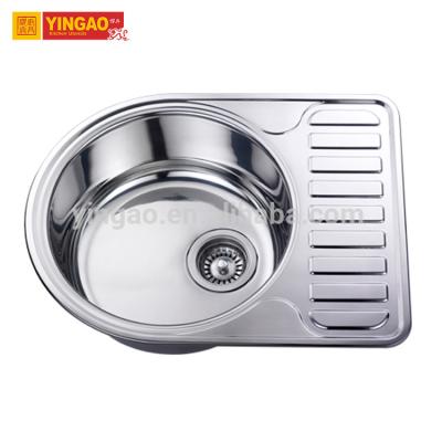 China Without Single Bowl Design 304 Stainless Steel Faucet Kitchen Corner Single Bowl Sink for sale