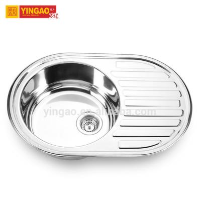 China Without Faucet Sink 304 Stainless Steel Single Bowl Kitchen Sink Wholesale Small Size for sale