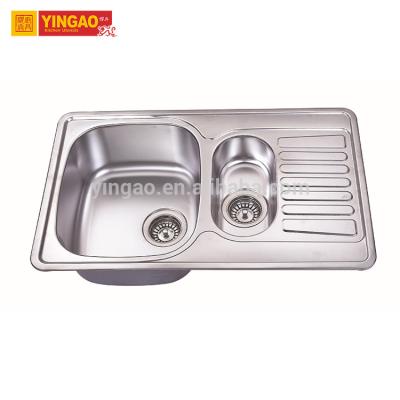 China Without Faucet Single Bowl Stainless Steel Above Counter Used Kitchen Sinks For Sale for sale