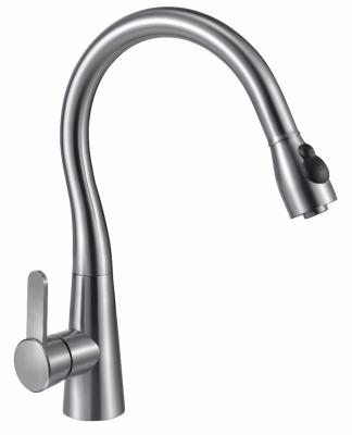 China Thermostatic Faucets Commercial 304 Single Handle UPC Pull Out Spray Kitchen Faucet for sale