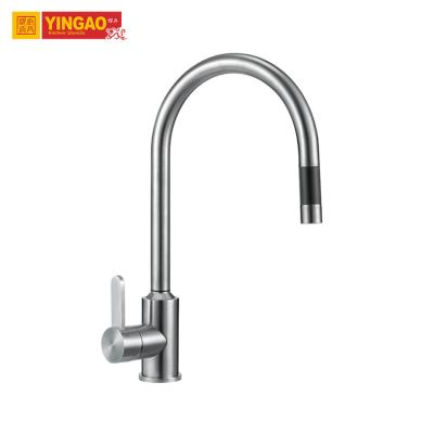 China Modern Thermostatic Faucets Brushed 304 Stainless Steel German UPC 3 Way Kitchen Faucet for sale