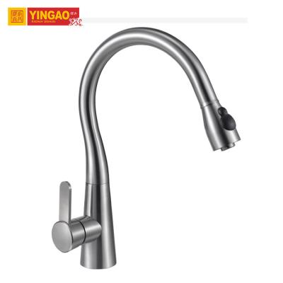 China Thermostatic Flexible Wall Mount Kitchen Faucets Brass Single Handle Pull Down Kitchen Faucet for sale