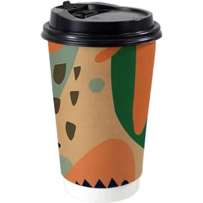 China Customized Printed Disposable Paper Cup Biodegradable Coffee Paper Cup Single Wall Kraft Paper Cup for sale