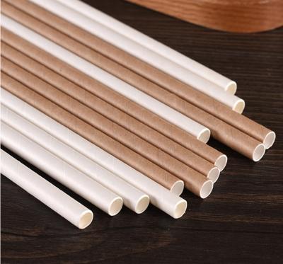 China Customized Disposable Hard Paper Straw 12mm High Quality Disposable Biodegradable Party Bubble Tea Wrapping Paper for sale