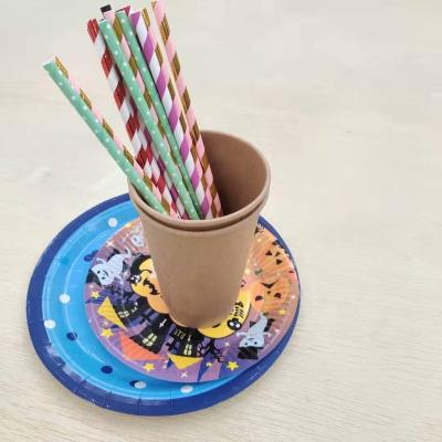 China Decorative Simple White Paper Straw Rolls Manufacturers High Quality Disposable Kraft Paper Straws 6mm*197mm for sale