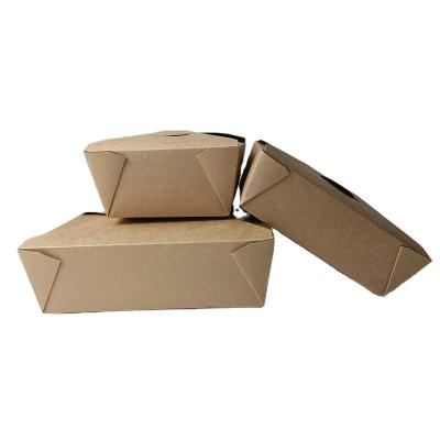 China Disposable Disposable Dessert Container Wrapping Paper Lunch Box For Fast Food Packaging Take Away Food Container Paper Boxes for sale