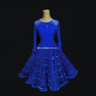 China Eco-friendly professional stage competition ballroom dress for girl ballroom dance wear ballroom dance dress for sale