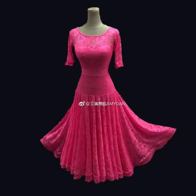 China Eco-friendly custom ballroom waltz tango foxtrot fast-step ballroom dance wear for kids ballroom dance dress for sale