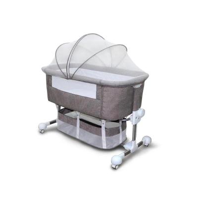 China Metal kids bedroom furniture metal bedside baby bed, wholesale bedside sleep bed for sale