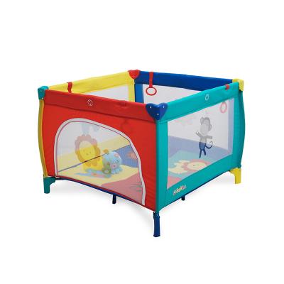 China Steel frame with 210D polyester baby furniture new style baby playpen outdoor bed, kids used baby playground for sale