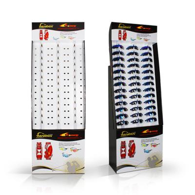 China Sunglass Customized Printing Eyeglass Sunglasses Cardboard Floor Display Rack Sunglasses for sale