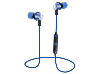 China Blue In Ear Wireless Neckband Headphones For Mobile , 20-20K HZ Frequency for sale