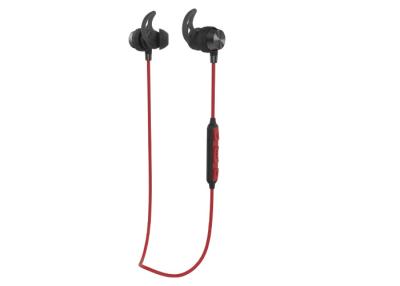 China Red Wireless Neckband Headphones , Bluetooth On Ear Headphones For Running for sale