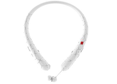 China White Sports Retractable Neckband Headphones With 10 Hours Playing Time for sale