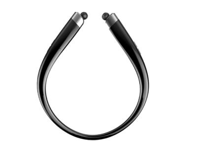 China Black Retractable Neckband Headphones / Earbuds With 20-20KHZ Frequency for sale