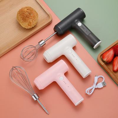 China Wholesale Viable High Power Handheld Mixer Household Electric Egg Beater Mini Baking Tools Cream Charging for sale